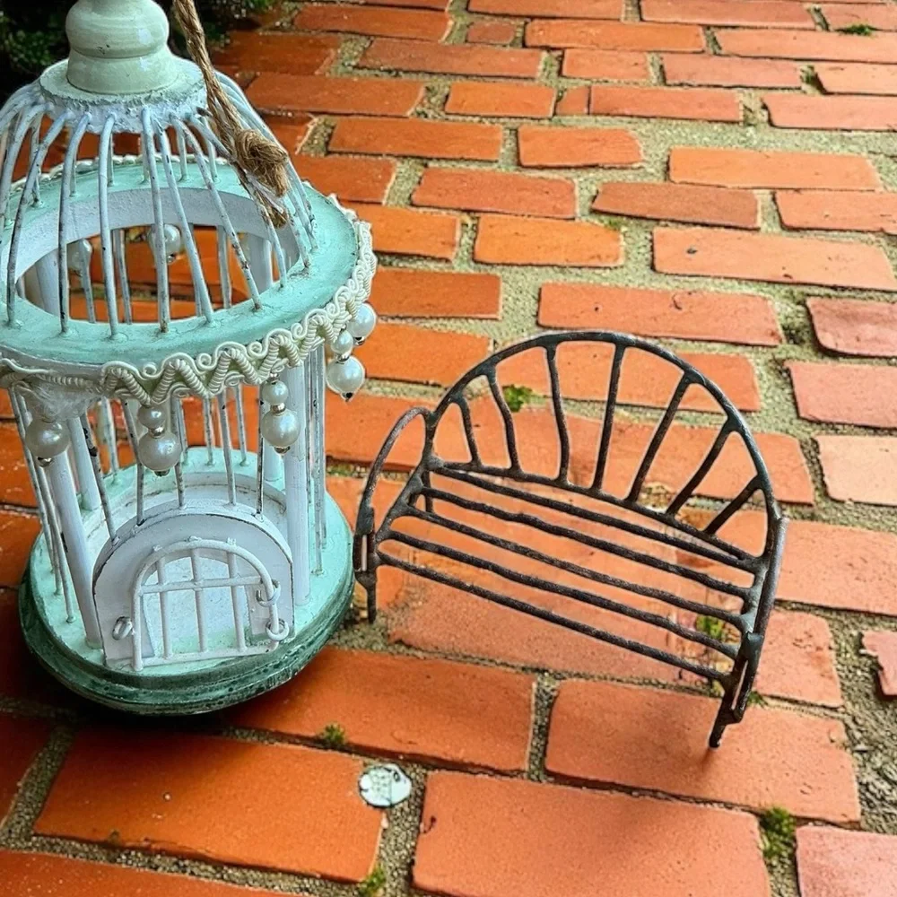 Vintage fairy garden